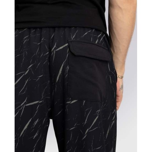 Męskie spodnie dresowe Venum Trooper - czarny/kamień piaskowy