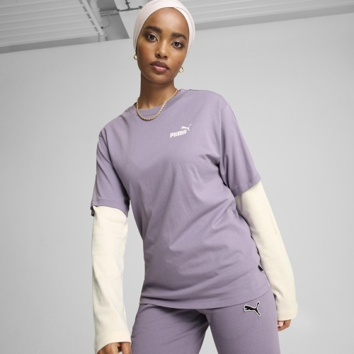 Bluzka damska Puma Ess Tape Tee, fioletowa