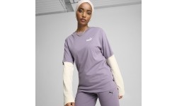 Bluzka damska Puma Ess Tape Tee, fioletowa