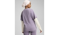 Bluzka damska Puma Ess Tape Tee, fioletowa