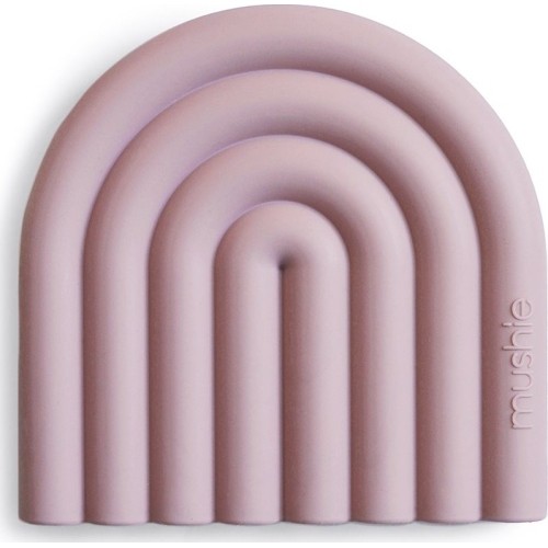 Teether Mushie Rainbow Mauve
