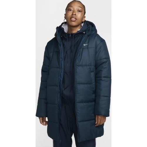 Kurtka damska Nike W NSW TF SNFL NK Classic Parka niebieska FZ5903 478