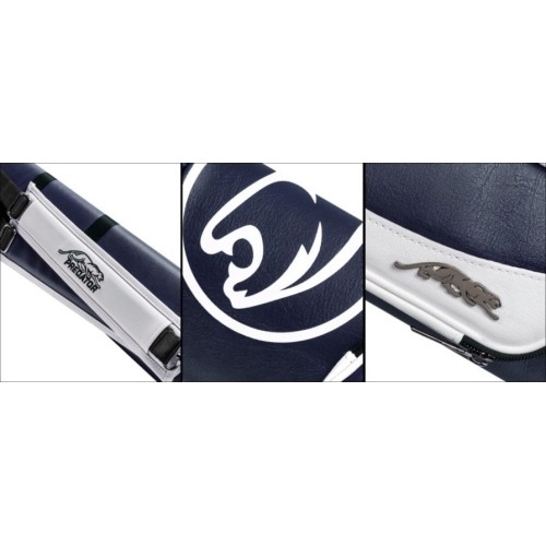 Twardy futerał na kije bilardowe, Predator Roadline, niebiesko-biały, 3x5