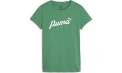 Damska koszulka Puma ESS+ Script Tee, zielona, 679315 86
