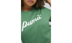 Damska koszulka Puma ESS+ Script Tee, zielona, 679315 86