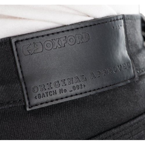 Męskie jeansy motocyklowe Oxford Original Approved CE Slim Fit Black