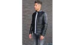 J.Style skórzana kurtka męska czarna 11Z8186