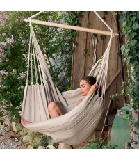 Hamak do siedzenia ogorodowy Wiszące krzesło Amazonas Artista, Beżowy