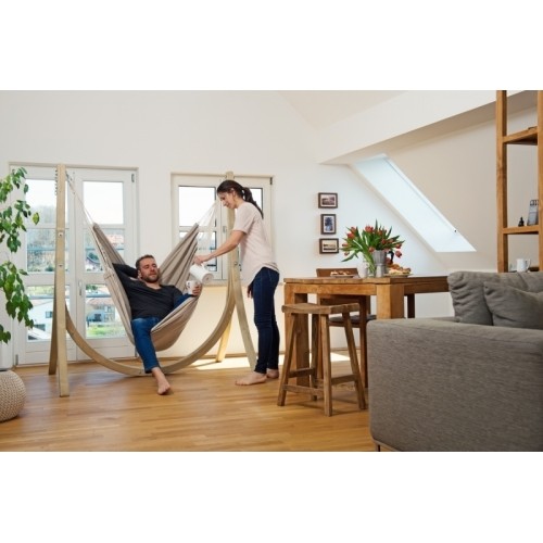 Hamak do siedzenia ogorodowy Wiszące krzesło Amazonas Artista, Beżowy