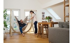 Hamak do siedzenia ogorodowy Wiszące krzesło Amazonas Artista, Beżowy