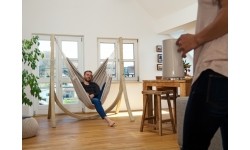 Hamak do siedzenia ogorodowy Wiszące krzesło Amazonas Artista, Beżowy