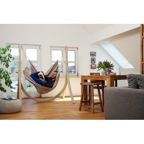 Hamak do siedzenia ogorodowy Wiszące krzesło Amazonas Artista, Beżowy