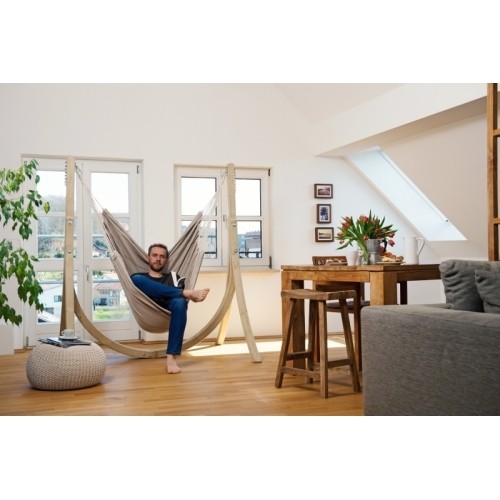 Hamak do siedzenia ogorodowy Wiszące krzesło Amazonas Artista, Beżowy