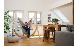 Hamak do siedzenia ogorodowy Wiszące krzesło Amazonas Artista, Beżowy