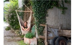 Hamak do siedzenia ogorodowy Wiszące krzesło Amazonas Artista, Beżowy