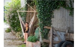 Hamak do siedzenia ogorodowy Wiszące krzesło Amazonas Artista, Beżowy