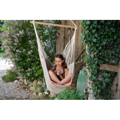 Hamak do siedzenia ogorodowy Wiszące krzesło Amazonas Artista, Beżowy
