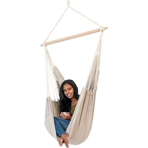 Hamak do siedzenia ogorodowy Wiszące krzesło Amazonas Artista, Beżowy