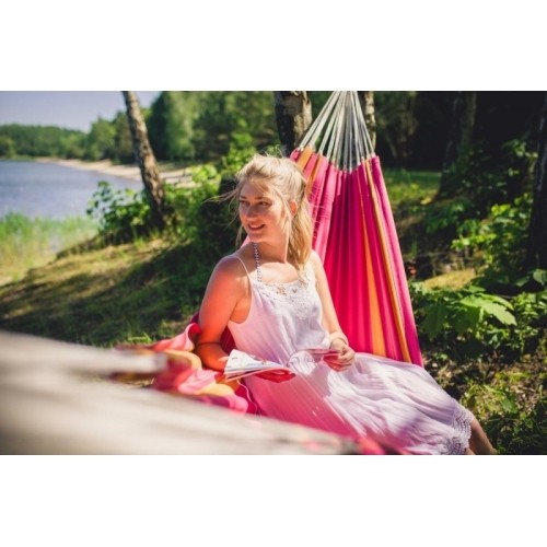 Hamak ogrodowy turystyczny Amazonas Santana, Różowy