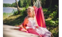 Hamak ogrodowy turystyczny Amazonas Santana, Różowy