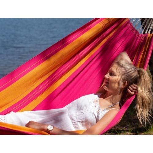 Hamak ogrodowy turystyczny Amazonas Santana, Różowy