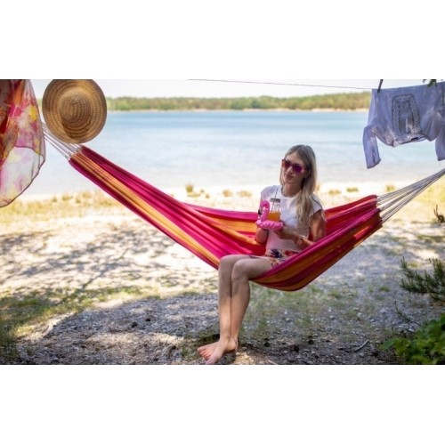 Hamak ogrodowy turystyczny Amazonas Santana, Różowy