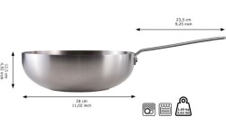 Patelnia WOK ze stali nierdzewnej Skottsberg 28cm