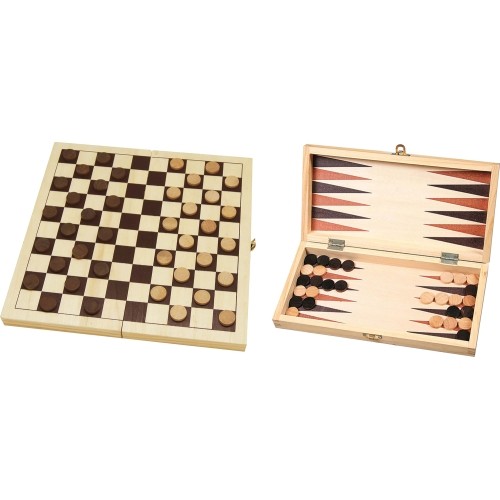 Zestaw do gry w warcaby i backgammon Buffalo, 29 x 29 cm