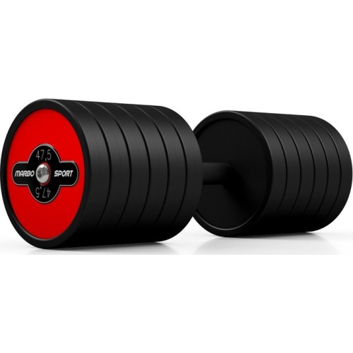 Hantla gumowana Marbo Sport, czerwona, 47,5 kg
