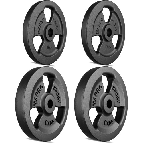 Zestaw obciążeń żeliwnych Marbo, 30 kg / 2x10 kg + 2x5 kg