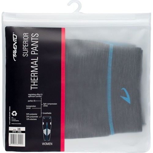 Termiczne legginsy damskie AVENTO 0774 Rozm. 42, czarno-turkusowe