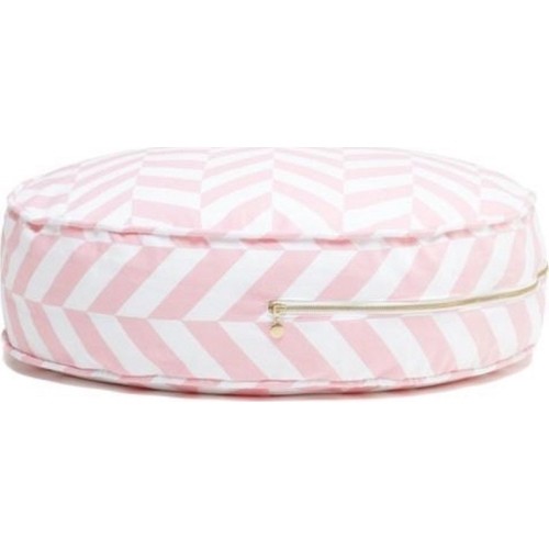 Ottoman Beanbag Wigiwama Pink Herringbone