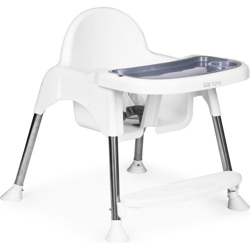 Krzesełko fotelik do karmienia 2w1 tacka pasy ECOTOYS