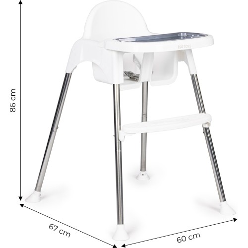 Krzesełko fotelik do karmienia 2w1 tacka pasy ECOTOYS