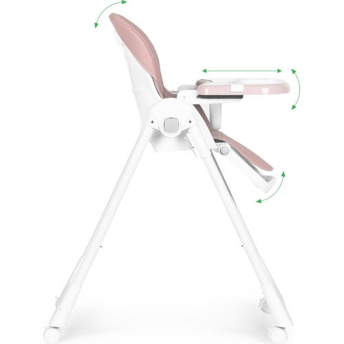 Regulacja wysokości krzesełka do karmienia Paski z ekoskóry Podwójna tacka