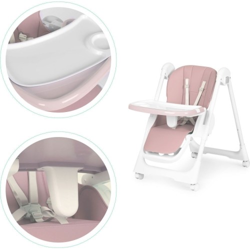 Regulacja wysokości krzesełka do karmienia Paski z ekoskóry Podwójna tacka