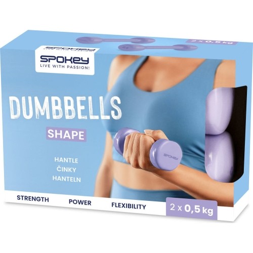 Zestaw hantli winylowych Spokey SHAPE 2x 0,5 kg