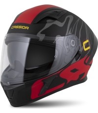 Kask motocyklowy Cassida Orbit Multivers matowy czarny/czerwony/szary/żółty