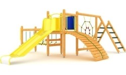 Drewniany plac zabaw dla dzieci model 13-B