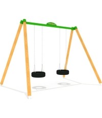 Podwójna huśtawka na plac zabaw GT-1801, WOOD