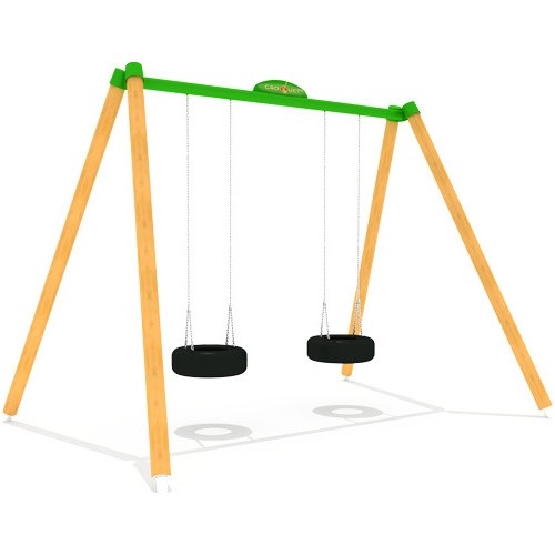 Podwójna huśtawka na plac zabaw GT-1801, WOOD
