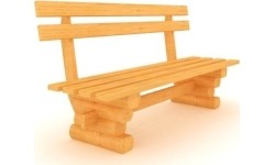 Drewniana ławka do obiektów użyteczności publicznej Outdoor SUOLIUKAS GT-0048/1