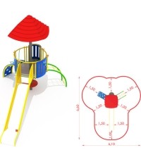 Metalowy plac zabaw CM-0107