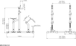 Stojaki łączone z asekuracją MS-S104 2.0 - Marbo Sport