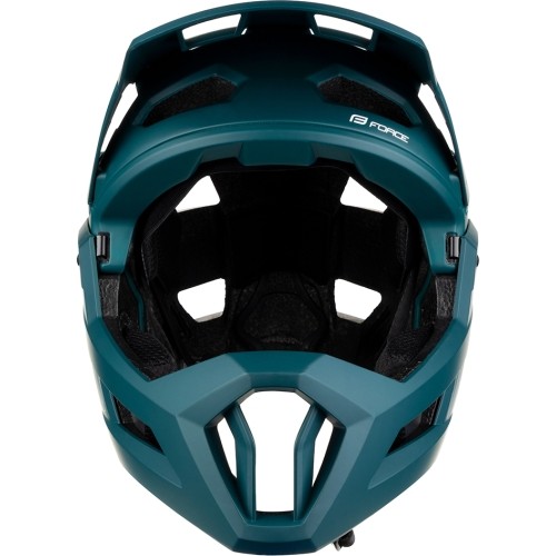 Kask zjazdowy FORCE VENOM // rozmiar: L / XL (58 - 61 cm) (turkusowy)