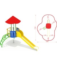 Metalowy plac zabaw CM-0110