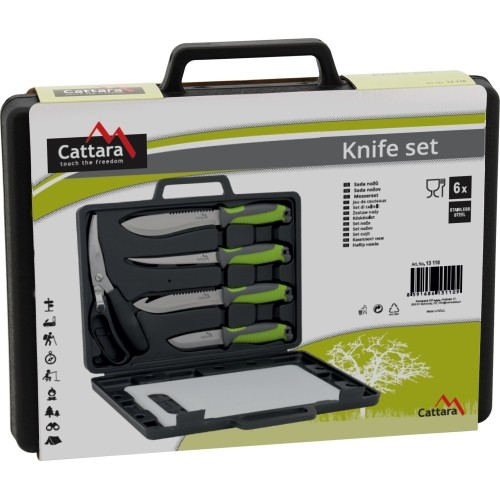 Zestaw noży do grilla Cattara, 4+1+1