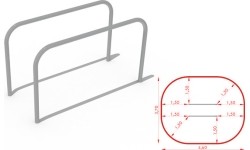 Metalowe poręcze równoległe CM-0027