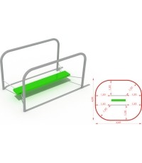 Metalowe poręcze równoległe CM-0027/1