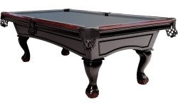 Bilard, stół bilardowy Dynamic Billard Dover, 8 stóp, czarny, obrus klubowy szary